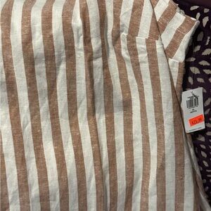 Old Navy Striped Midi Dress - Brown and White